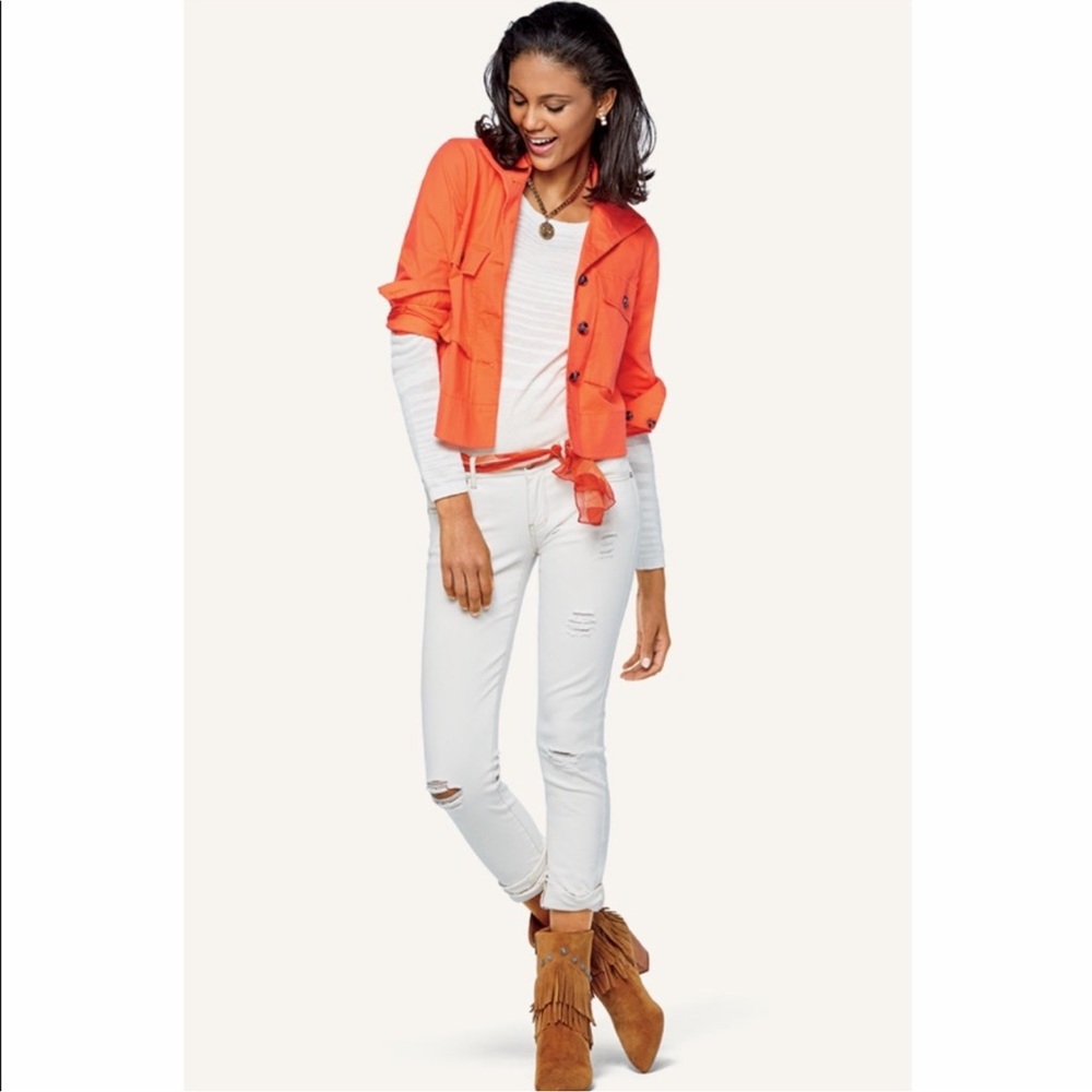 Cabi The High White Slim Jean Sz. 4